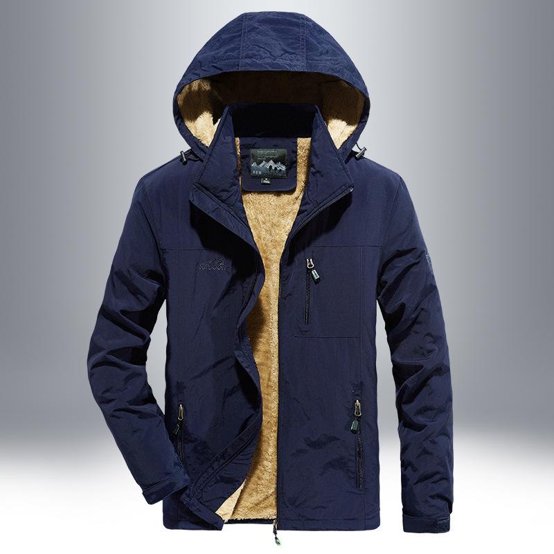 Veste épaisse en polaire pour homme Nouvelle collection Automne Hiver Jeune Lâche Grande Taille Veste Haut Casual Vêtements