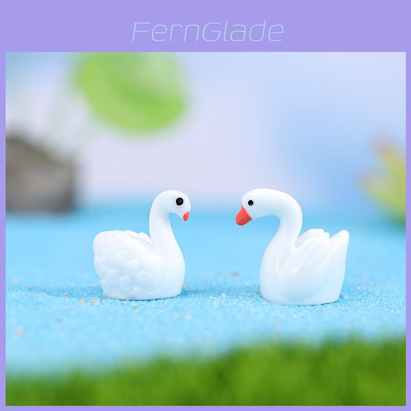Charming Resin Swan Figurine For Miniature Gardens And Succulent Decorations