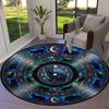 Retro Mandala Animal Round Area Rug,Carpet Rug for Living Room Bedroom Sofa Playroom Decor,Non-slip Floor Mat Q0036