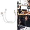 3.5mm 1 Male to 2 Female Headphone Splitter 20cm/7.87in Dual Output Aux Cord  for Phone