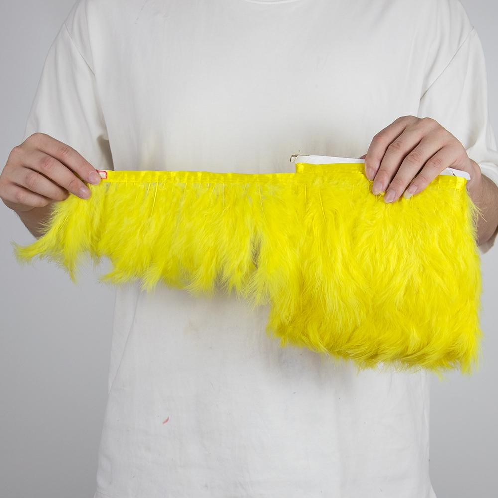 1Meters Turkey Feather Trim Fringe 10-15CM Marabou Feathers Ribbon White Black Feather On Tape Sewing Trimmings Clothes Dress