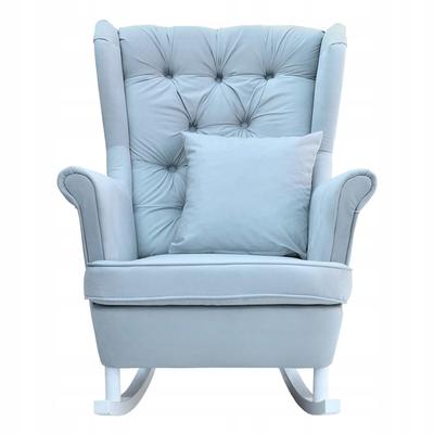 Scandinavian Wingback Rocking Chair Gaja Pearl Blue