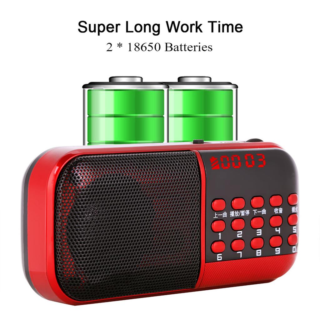 Paměťová karta Hudba Mini reproduktor Rádio 87,5–108 MHz FM stanice Digitální FM rádio s potlačením hluku