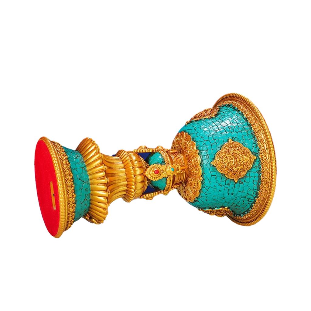 Tibetan Candlestick Smokeless Electronic Butter Lamp Rechargeable Candle Holder Altars Light Buddhist Desktop Ornament