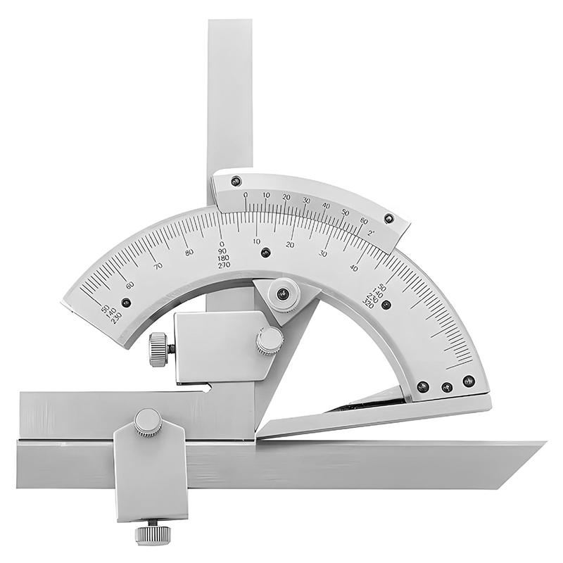 0-320 Degree Precision Bevel Protractor Angle Finder Stainless Steel Vernier Scale For Woodworking Metalworking Machining