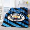Manchester City Customize Text Blanket Cozy Customizable Blanket Ultra-Soft Great for Office Chair Living Room Home Decor Bedding