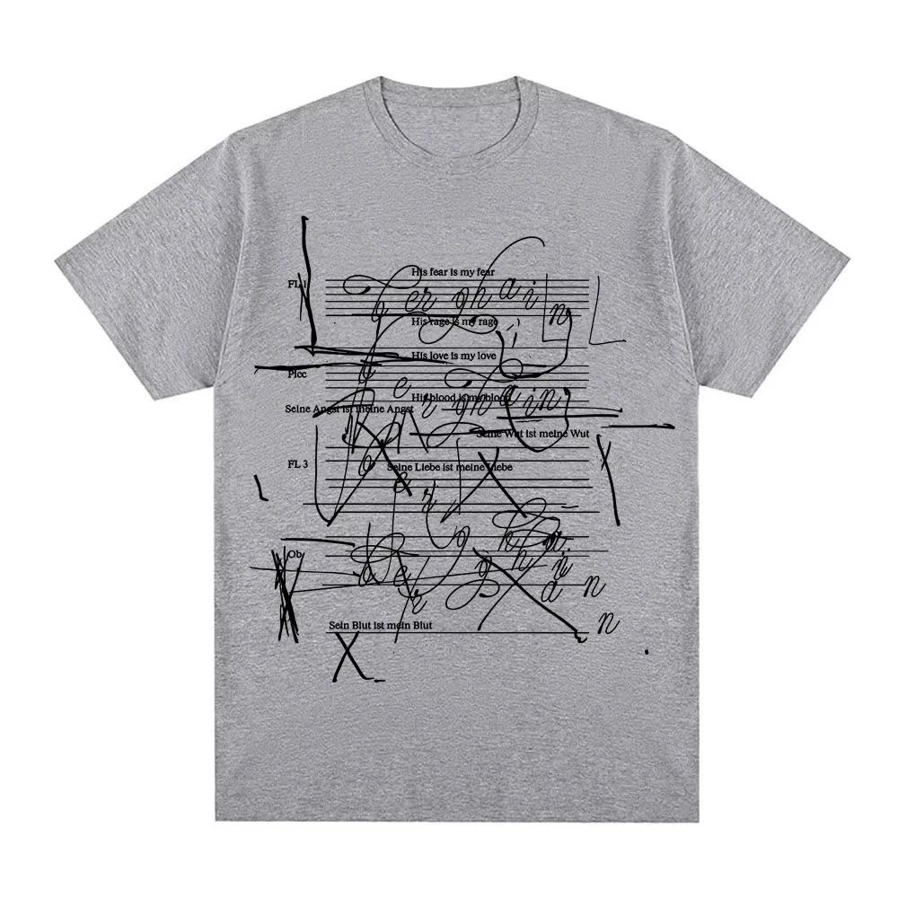 

2026 New Summer ROSALIA Same Style Yellow Music Note TShirt Korean Style Crew Neck High Quality 100 Cotton Top Tshirts 4XL