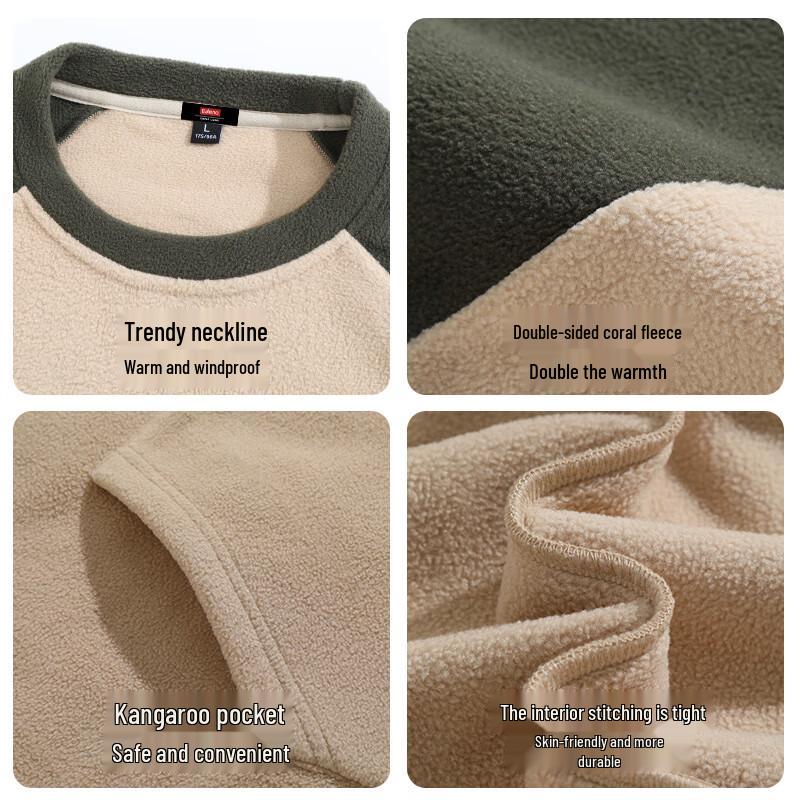 Baleno Men's Double-Sided Fleece Round Neck Sweatshirt