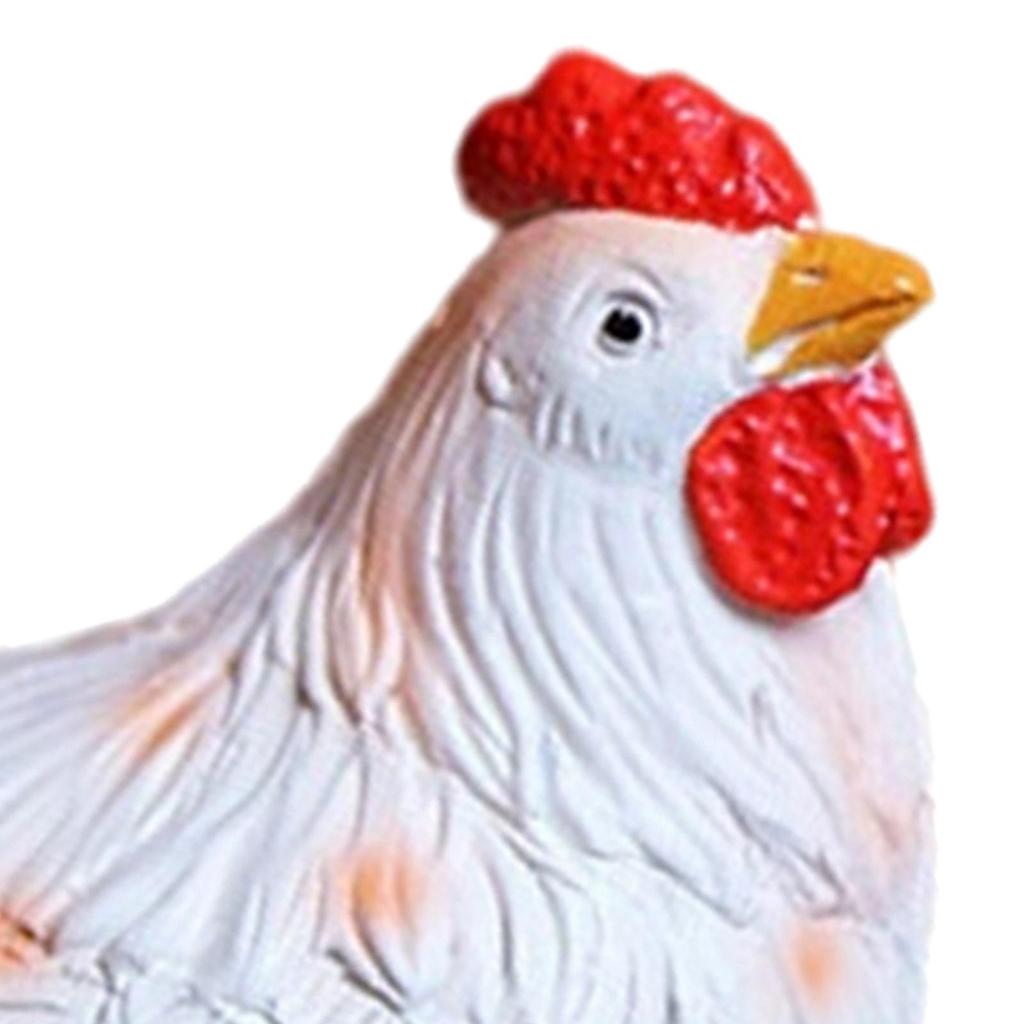 Trädgårdsstatyer Kyckling Skulptur, Konst Hantverk Konstverk Djurfigurer för Gård