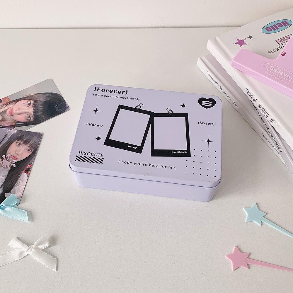 Desktop Storage Box Hand Account DIY Material Large Capacity Storage Box 3 Inch Photo Storage Iron Box