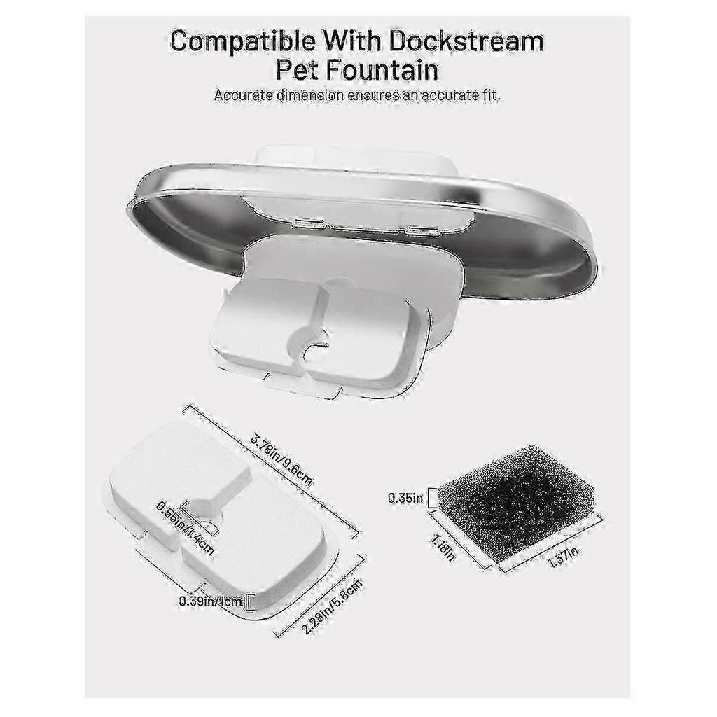 Ersatzfilter für Haustierbrunnen Dockstream WF105 - 12er-Pack