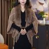 Knitted Plush Wraps Scarf Winter Warm Tassel Loose Shawl  for Evening Dresses Wedding