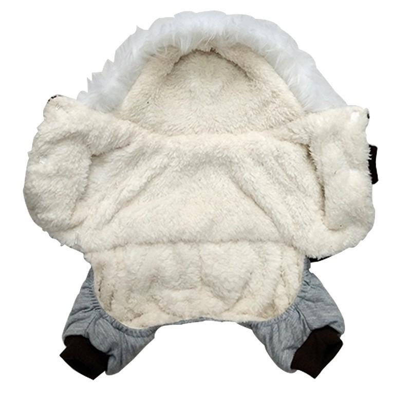 Winter Pet Cotton Coat Dogs - Festive Christmas Costume With Snowflake Reindeer Design Coral Fleece S To XL