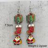 New Christmas Ornament Earrings: Snowman, Santa, Gingerbread, Candy, Wooden Pendants