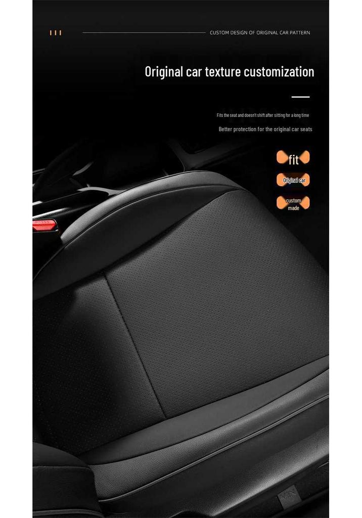Honda Fit All-Season Full Coverage Car Seat Cover - Leather Design