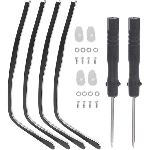 Uonlytech 2 Pairs Metal Glasses Replacement Arms Glasses Replacement Temple Glasses Arm Legs Glasses Repair Kit with Screws for Glasses Sunglasses