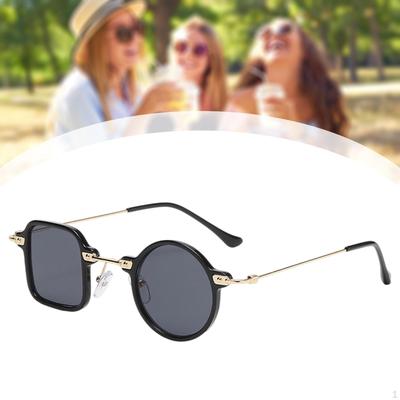 Asymmetric Sunglasses Lightweight Portable Sturdy Women Men Sun Glasses Gift Black