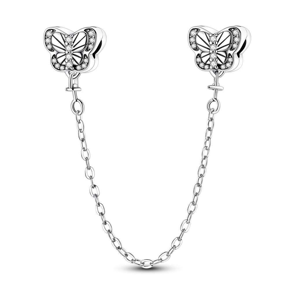 Spring Charm 925 Silver Beads Flower Butterfly Beetle Pendant Fit Bracelet Necklace DIY Lady Jewelry Gift