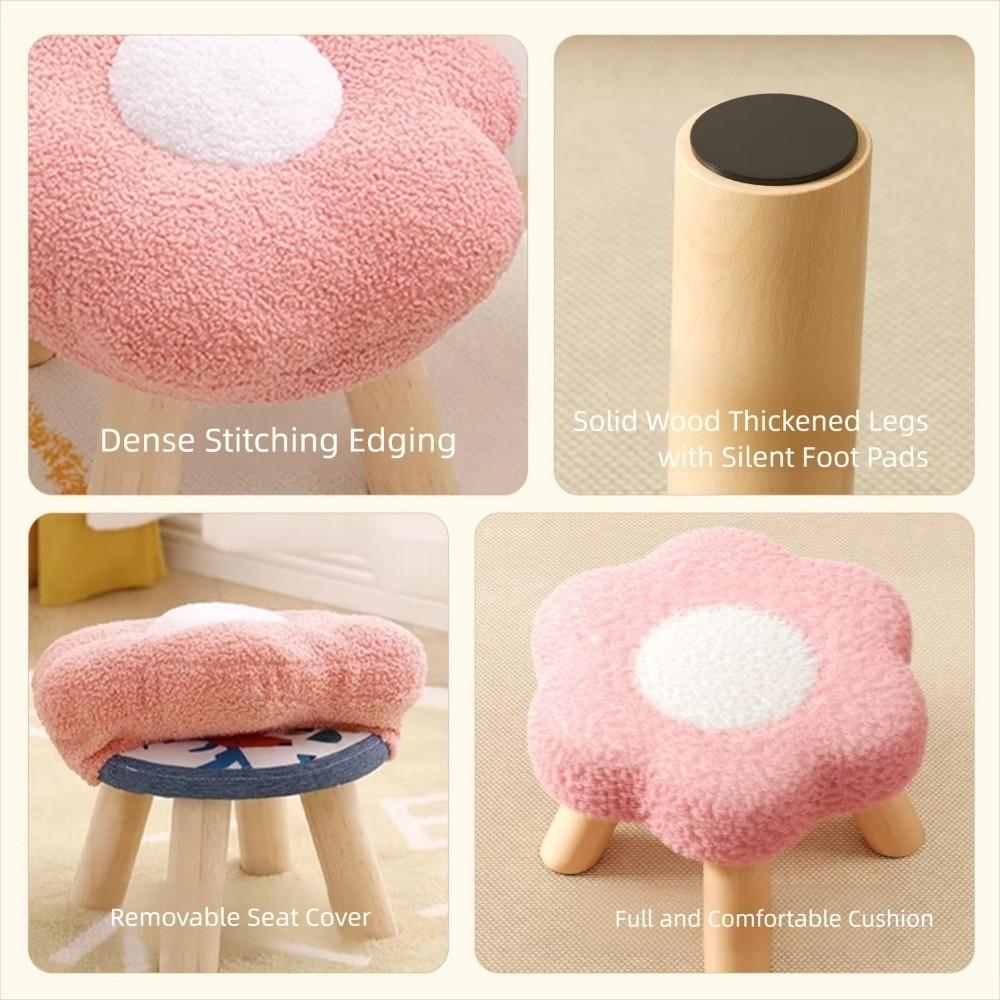 Household Low Stool Soft Sofa Stool Cute Footstool  Living Room