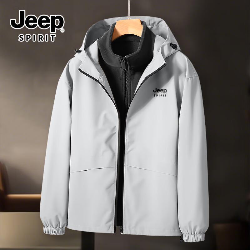 JEEP SPIRIT Men's 3-in-1 Winter Outdoor Mountaineering Jacket