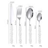 4Pcs Fashion Pearl Handle Cutlery Set Creativity Stainless Steel Knife Fork Western Steak Tableware  Table Decor Gifts