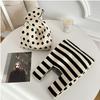 Large Capacity Small Bag Women's Striped Knitted Portable Tote Bag Going Out Portable Storage Bag Korean Version Solid Color Shoulder Bag