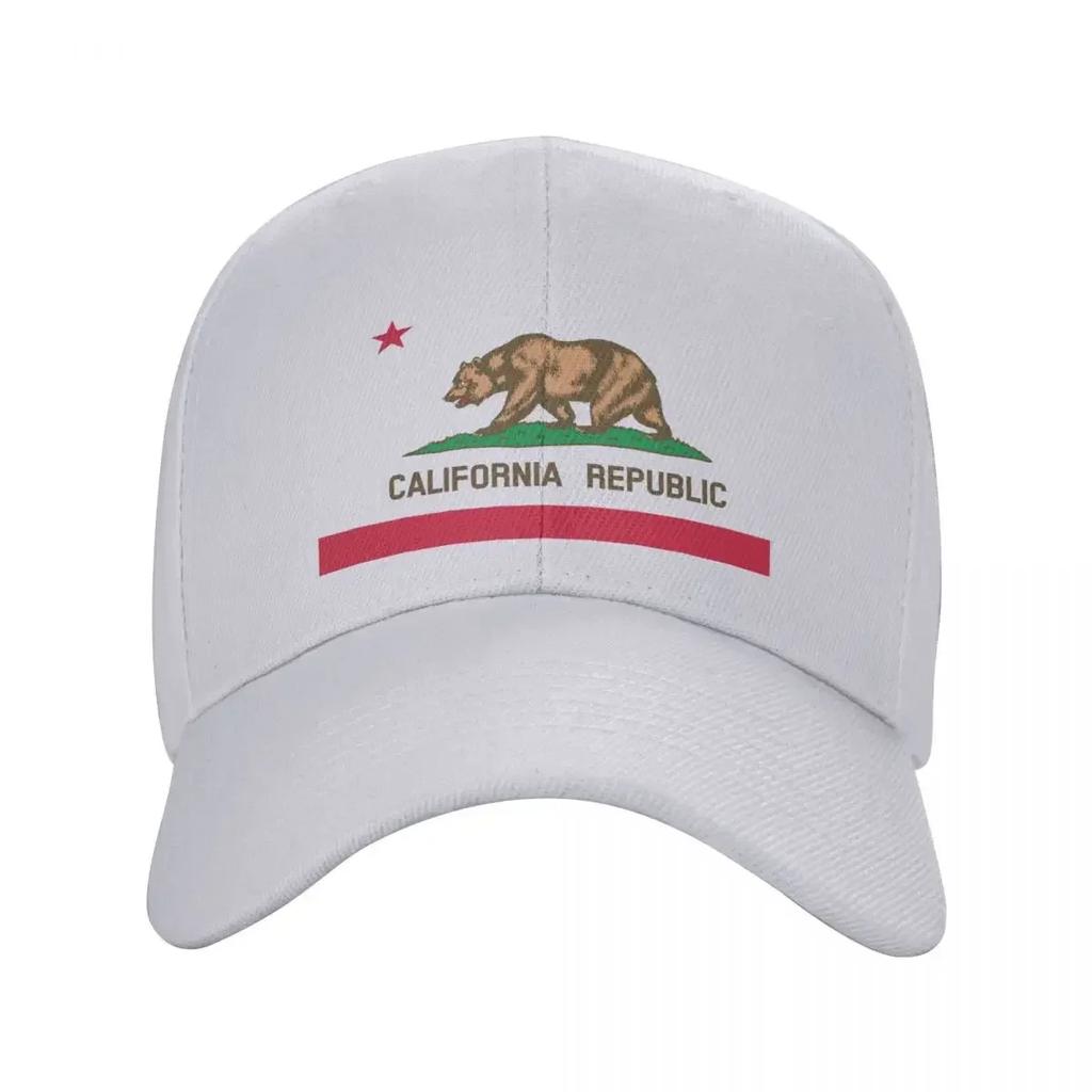 Custom Bear California Republic Flag Baseball Cap Sports Unisex Womens Adjustable Dad Hat Autumn Snapback Hats