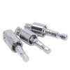 3 st Förkromade Hylsadaptrar 1/4" 3/8" 1/2" Fyrkantsfäste 360 Graders Roterbart Svivelhylsnyckelsats