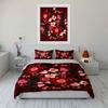 Floral Pattern Three-Piece Set Soft Comfortable Duvet Cover Bedding Set Included 1*Duvet Cover & 2*Pillowcases, Gift