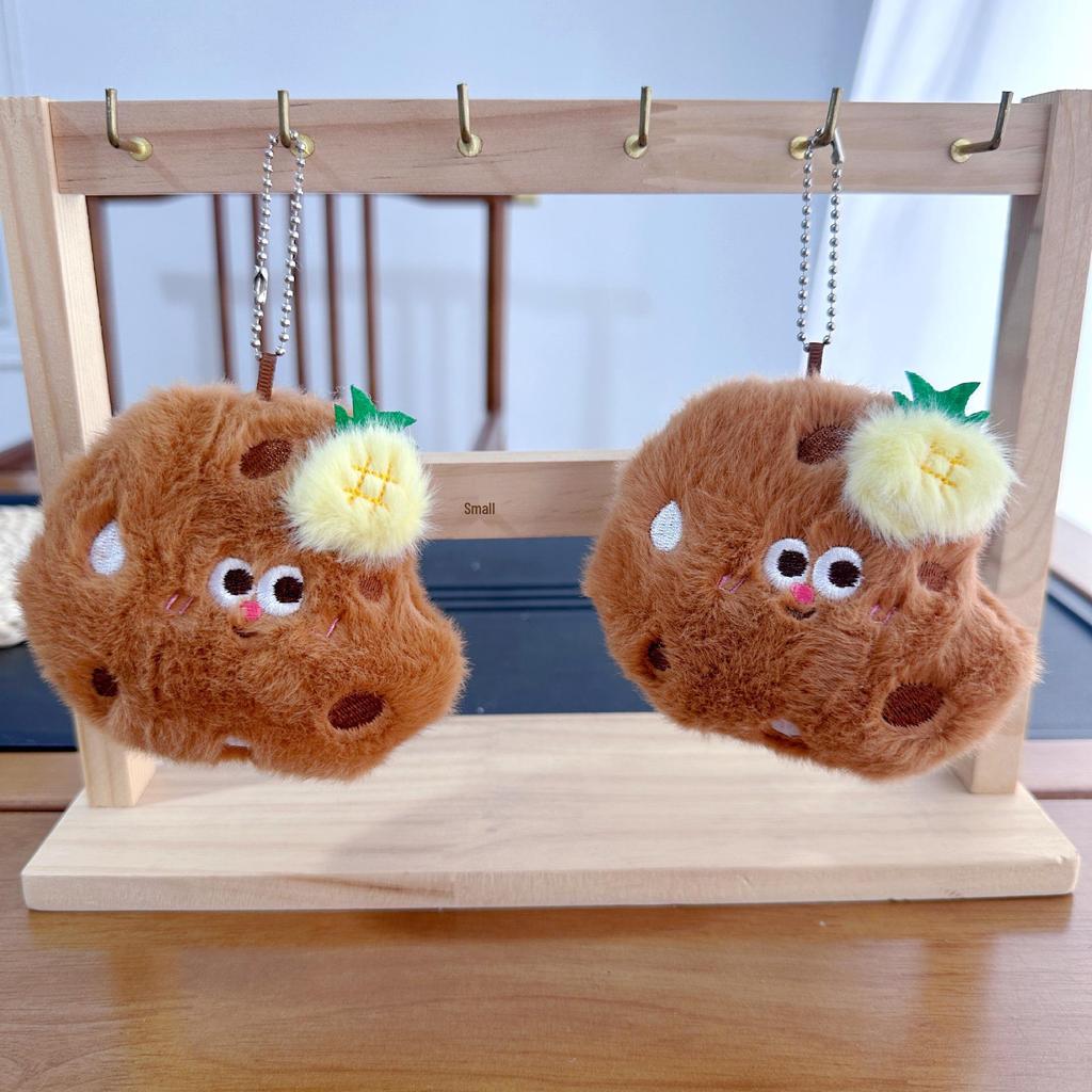 Mini Plush Toy Claw Machine Keychain Charms