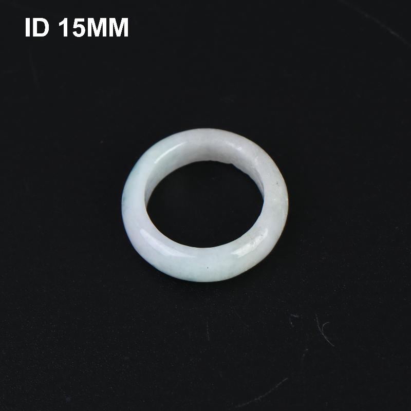 1 Pcs A Grade Jadeite Ring For Men And Women White Ice Type Finger Ring Simple Style Unisex Ring