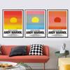 Andy Warhol Sunset Art Print and Poster Abstract Landscape Coloful Canvas Painting Pop Nodic Wall Decor Picture For Living Room