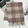 Xiaohongshu Popular Cherry Red New Year'S Red 100% Wool British Versatile Scarf Women'S And Men'S Cashmere Warm Scarf