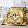 Types Cattle Customize Text Blanket Gift Personalized Blanket Durable Comfort Perfect for Seaside Bed Nap Picnics All-Season Use