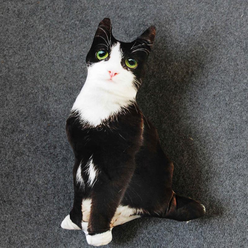 

Креативная имитация 3D кошка декоративная подушка плюшевая игрушка кошка животное кукла девочка кровать подушка для сна 50cm（0.32kg）