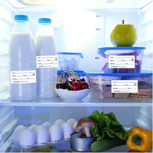 500 Pcs 1x2 Inch Dissolvable Food Labels on a Roll  Self Adhesive Kitchen Date Stickers for Food Containers  No Residue Canning Labels Dissolving in