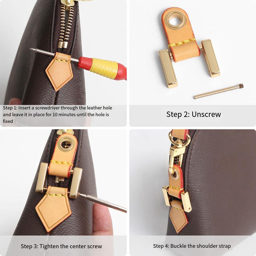 Punch-free Genuine Leather Shoulder Strap Transformation for Bag Straps Crossbody Conversion Hang Buckle Bag Accessories