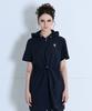 Make A Toast String Hooded Anorak Dress Navy Mbcsop005Nv