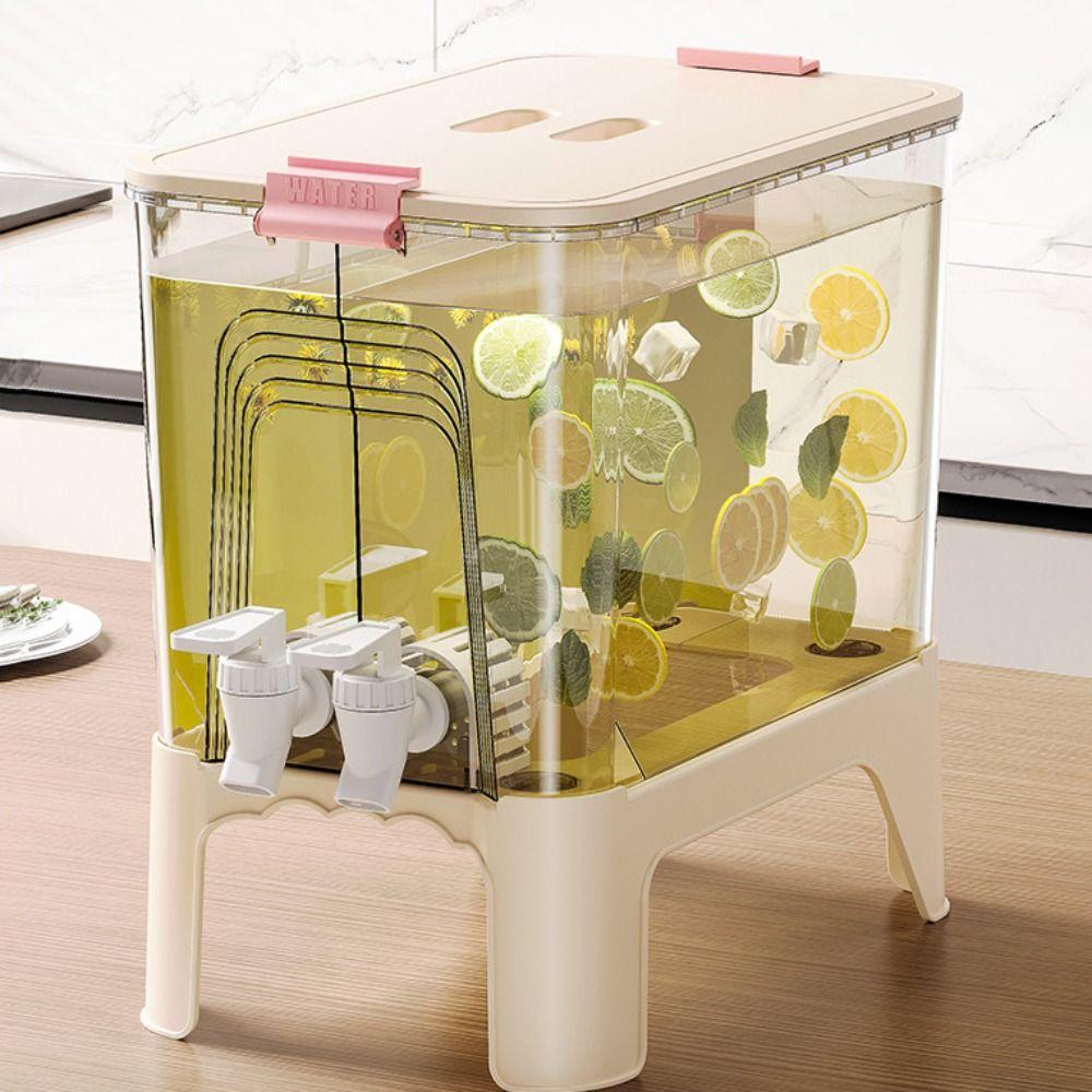 Plastic 6.5L Cold Drink Dispenser Large Capacity Beverage Dispenser Fridge Cold Kettle  Lemonade