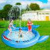 Inflatable Lawn Shark & Dolphin Water Play Sprinkler Pad for Kids and Pets