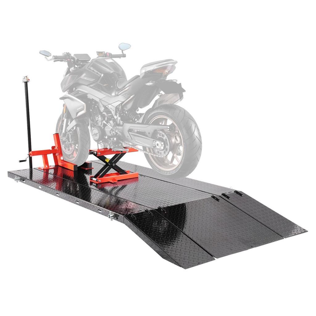 Motorcycle Jack Lift 1500lb Pneumatic Motorcycle Stand Removable Workbench