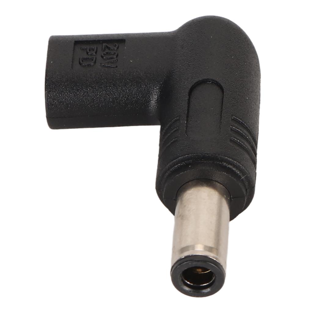 USB Type C Female To 6.0x3.7mm Adapter 100W PD Fast Charge 90 Degree Angled USB C To DC Adapter