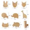 1pcs Wooden Hook Creative Nordic Cute Animal Hook Wall Hanging Coat Hook Home Decoration Solid Wood Hook Kitchen Accessories