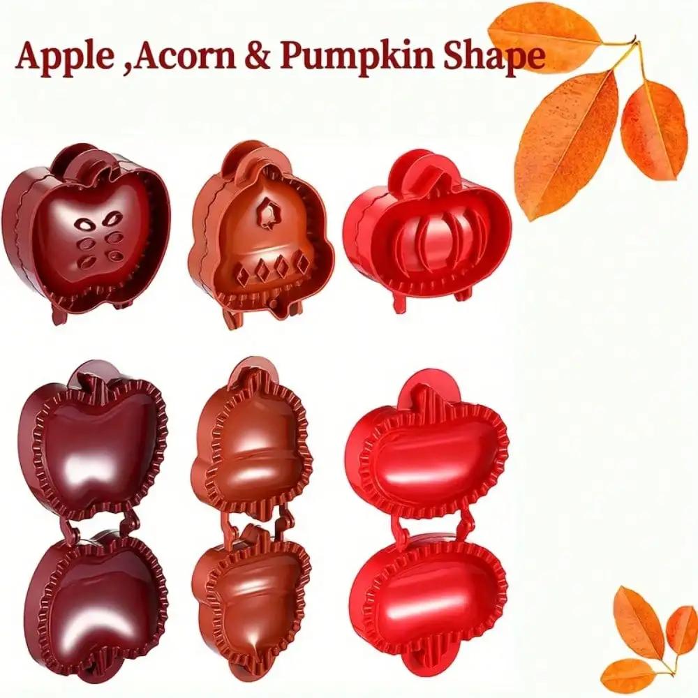 Halloween Christmas Mold Pie Cutter and Sealer Round Empanada Press Maker Pumpkin Mould Kitchen Gadget Cookie Mould for Baking