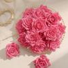 5/10Pcs Rose Artificial Flowers 6CM Fake Flower For Home Decor Wedding Marriage Decorations Ornaments Craft Garland Accessories