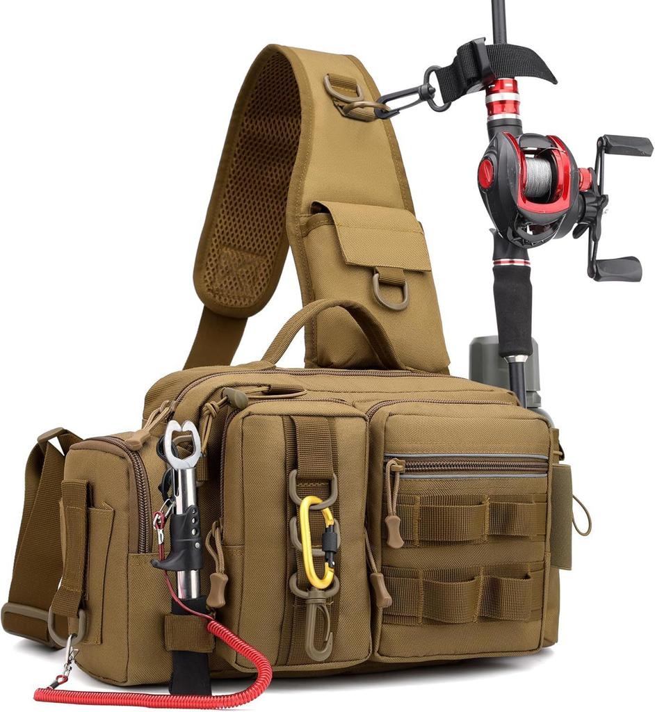 Multifunctional Casual Luya Bag Chest Bag Waist Bag Outdoor Shoulder Crossbody Bag Fishing Rod Bag Equipment Fishing Bag Back