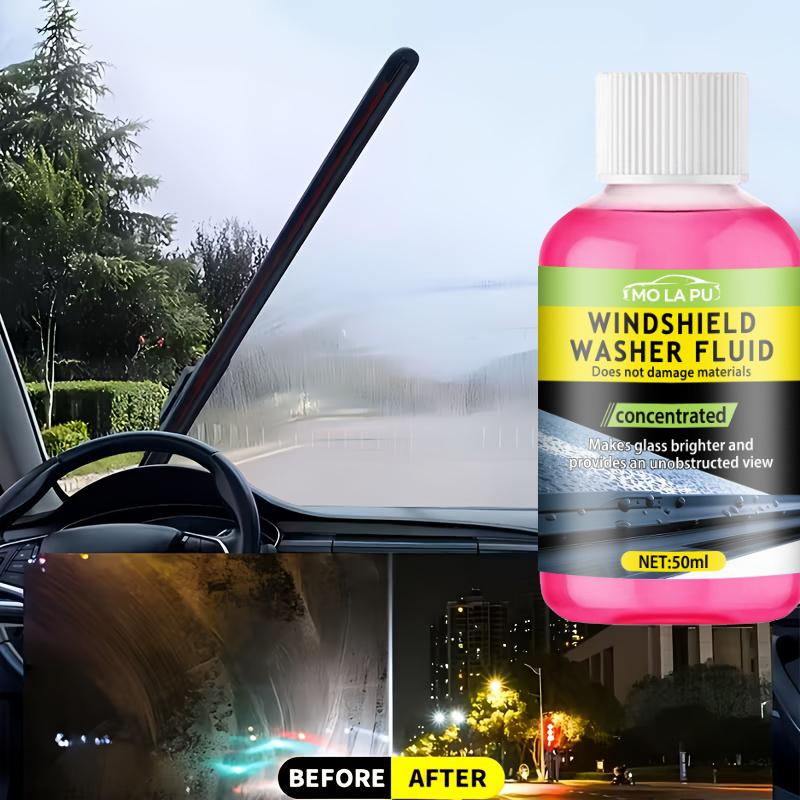Concentrated Crystal-Coating Liquid for Car Glass - Windshield Wiper Fluid, Keeps Surfaces Smooth, Rain-Proof, and Anti-Fog Without Streaks, Quick
