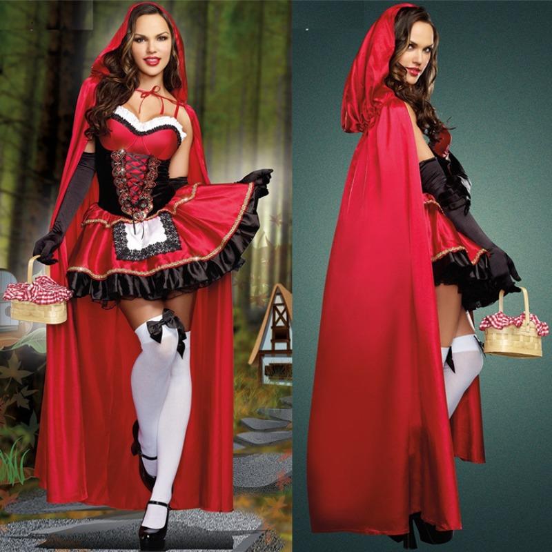Little Red Riding Hood costume Halloween show costume queen cape adult cosplay cape props M