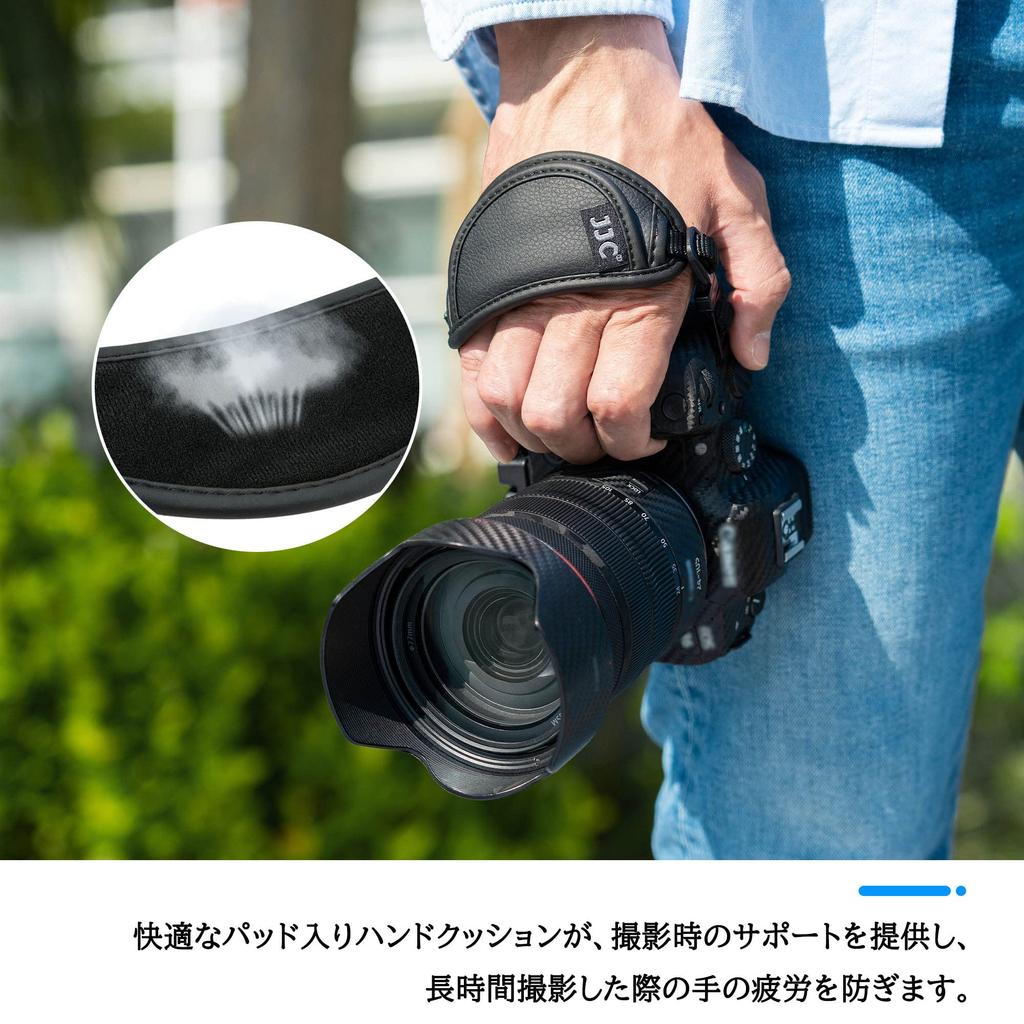 JJC Camera Hand Wrist Strap with Adjustable Drop for Lumix OM SYSTEM Mark Fujifilm Nikon Sony A1 A9 Leica Canon EOS M50 Mark and Other Cameras Strap,