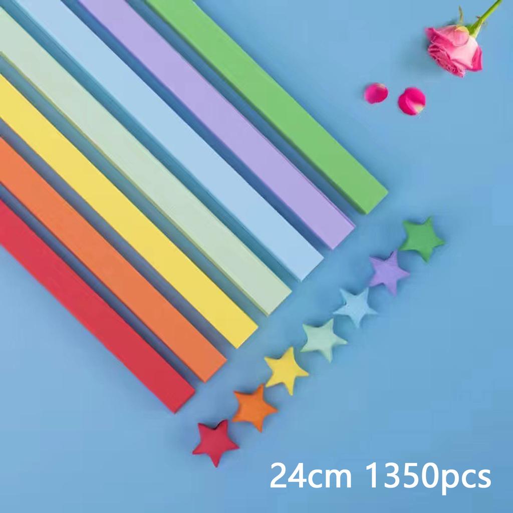 380 Stück – 1350 Stück gemusterte Papierstreifen, Glücksstern-Origami-Sterne, Basteln, buntes Faltpapier, handgefertigtes DIY-Kunstpapier, Geschenke